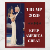 トランプ2020ア保メリカ素晴らし ワインラベル (シングルラベル)