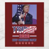 トランプ2020ア保メリカ素晴らし ワインラベル (シングルラベル)