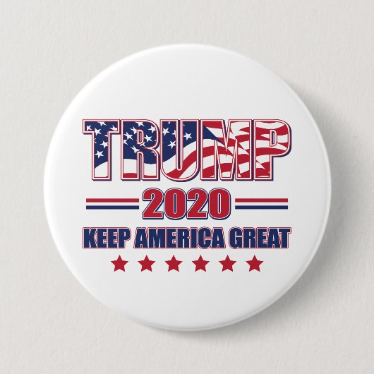 トランプ2020ア保メリカ素晴らし 缶バッジ (正面)