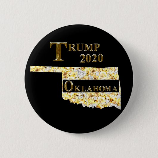 トランプ2020オクラホマ 缶バッジ (正面)
