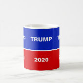 トランプ2020オンブルー赤と白 コーヒーマグカップ (中央)