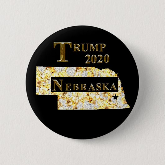 トランプ2020ネブラスカ 缶バッジ (正面)