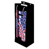 トランプ2020フラグをハグするトランプ ワインギフトバッグ (裏面アングル)