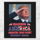 トランプ2020メイクアメリカ素晴らし ワインラベル (シングルラベル)