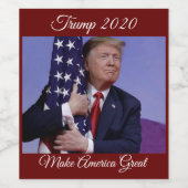 トランプ2020メイクアメリカ素晴らし ワインラベル (シングルラベル)