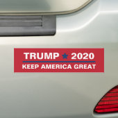 トランプ2020保アメリ素晴らしカ バンパーステッカー (車上)