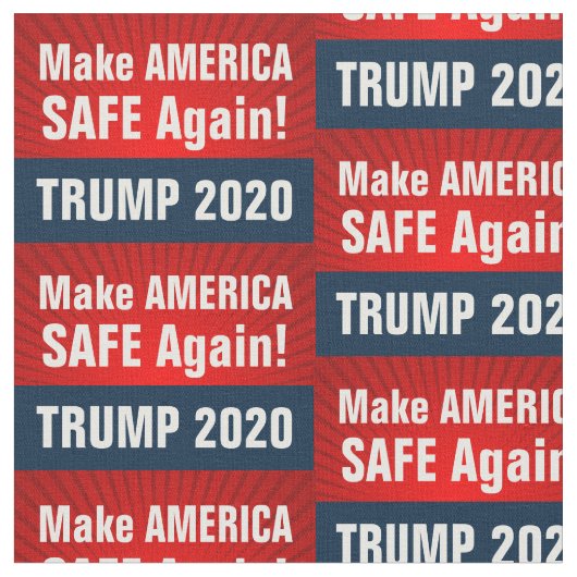 トランプ2020再びアメリカを安全にする ファブリック (クローズアップ)