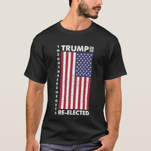 トランプ2020彼が再び取得する選1 Tシャツ (正面)