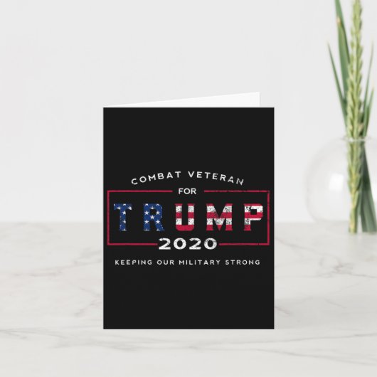 トランプ2020支持する退役軍人&#; - 我々の軍隊を強く保て カード (正面)