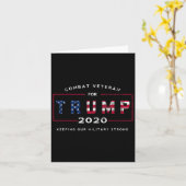 トランプ2020支持する退役軍人&#; - 我々の軍隊を強く保て カード (黄色い花)