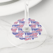 トランプ2020最高のはまだ来だ ワイングラスタグ (クローズアップ)