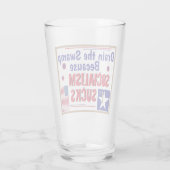 トランプ2020社会主義ののために沼を排水最低す タンブラーグラス (裏面)