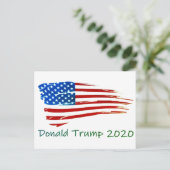 トランプ2020米国国旗 ポストカード (スタンド正面)