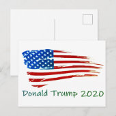 トランプ2020米国国旗 ポストカード (正面/裏面)