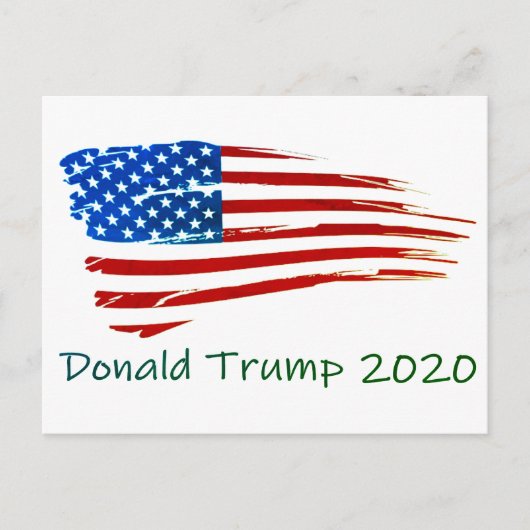 トランプ2020米国国旗 ポストカード (正面)