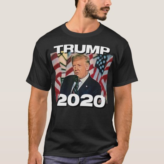 トランプ2020米州旗 Tシャツ (正面)