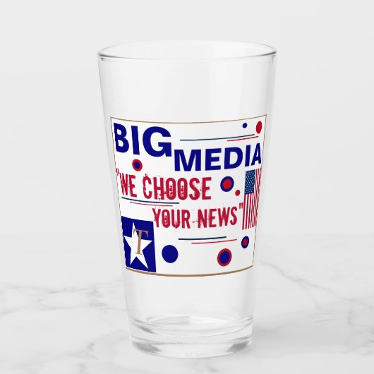 トランプ2020背の高いビールガラスタンブラー大きなメディア タンブラーグラス (正面)