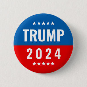 トランプ2020赤と青(星あり) 缶バッジ