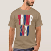 トランプ2020赤白青大統領の選挙 Tシャツ (正面)