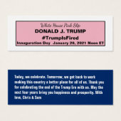 トランプ2020選スリップまたは滑ること択のホワイトハウスピンク (正面&裏面)