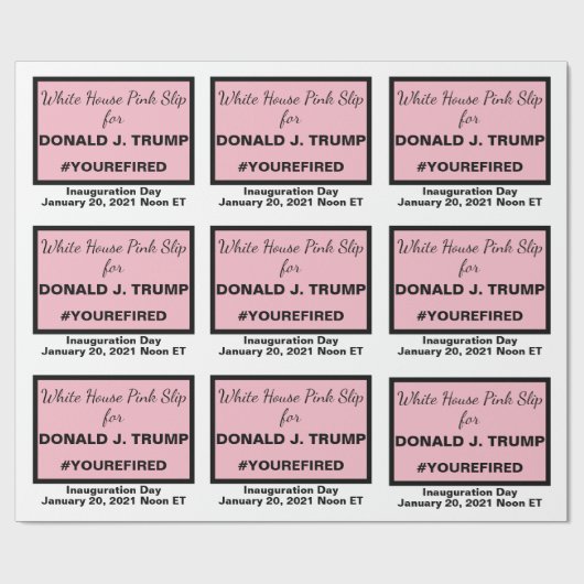 トランプ2020選スリップまたは滑ること択のホワイトハウスピンク ラッピングペーパー (フラット)