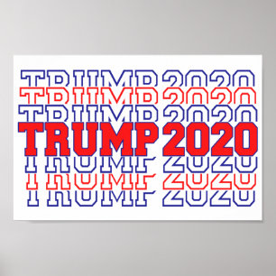 トランプ2020選挙赤白青 ポスター
