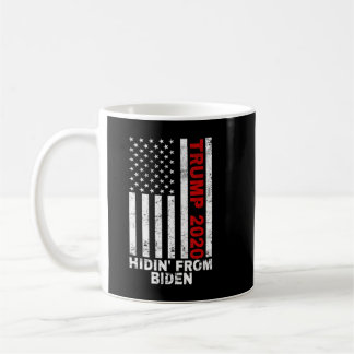 トランプ2020隠れバイデン氏アメリカ国旗アンチジョー入札 コーヒーマグカップ