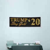 トランプ2020 – ステイ金ゴールド 横断幕 (トレードショー)