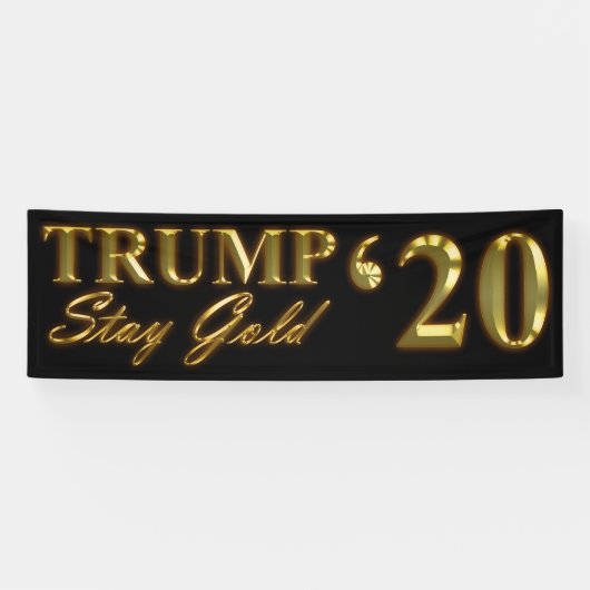 トランプ2020 – ステイ金ゴールド 横断幕 (横)