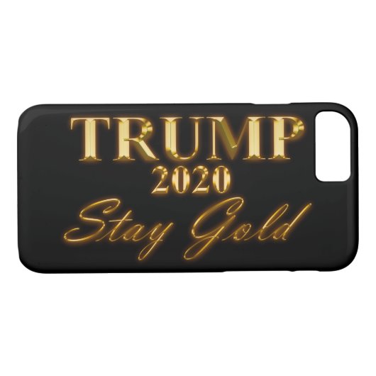 トランプ2020 – ステイ金ゴールド Case-Mate iPhoneケース (裏面(横))