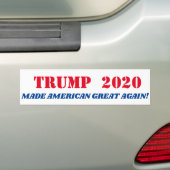 トランプ2020 バンパーステッカー (車上)