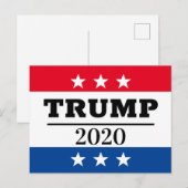 トランプ2020 ポストカード (正面/裏面)