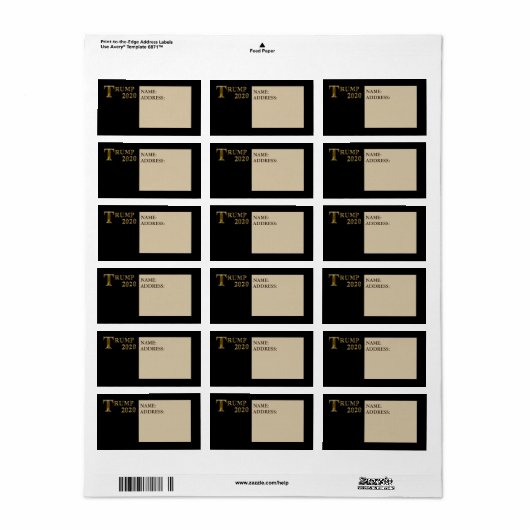 トランプ2020 ラベル (フルシート)