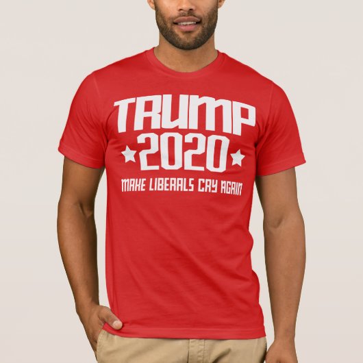 トランプ2020 – 再びリベラル派を泣かせる Tシャツ (正面)