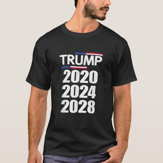 トランプ2020 2024 2028ドナルドトランプ永遠Tシャツ Tシャツ (正面)