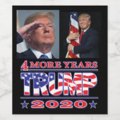 トランプ2020 - 4年 ワインラベル (シングルラベル)