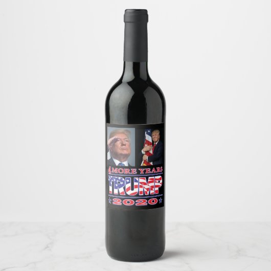 トランプ2020 - 4年 ワインラベル (正面)