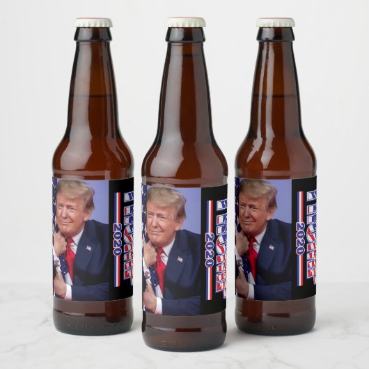 トランプ2020 - Make America 素晴らし ビールラベル (ボトル)