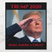 トランプ2020 - Make America 素晴らし ワインラベル (シングルラベル)