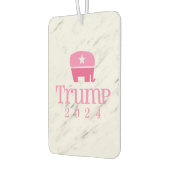 トランプ2024かわいいピンクの象 カーエアーフレッシュナー (左)
