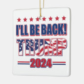 トランプ2024が戻ってくる セラミックオーナメント (左)