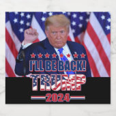 トランプ2024が戻ってくる ビールラベル (シングルラベル)