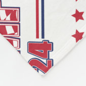 トランプ2024が戻ってくる フリースブランケット (角)