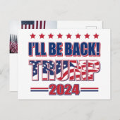 トランプ2024が戻ってくる ポストカード (正面/裏面)