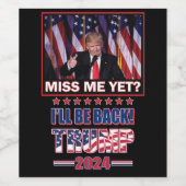 トランプ2024が戻ってくる ワインラベル (シングルラベル)