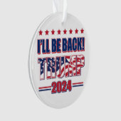トランプ2024が戻る オーナメント (正面)