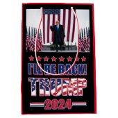 トランプ2024が戻る ミディアムペーパーバッグ (正面)