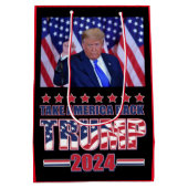 トランプ2024が戻る ミディアムペーパーバッグ (裏面)