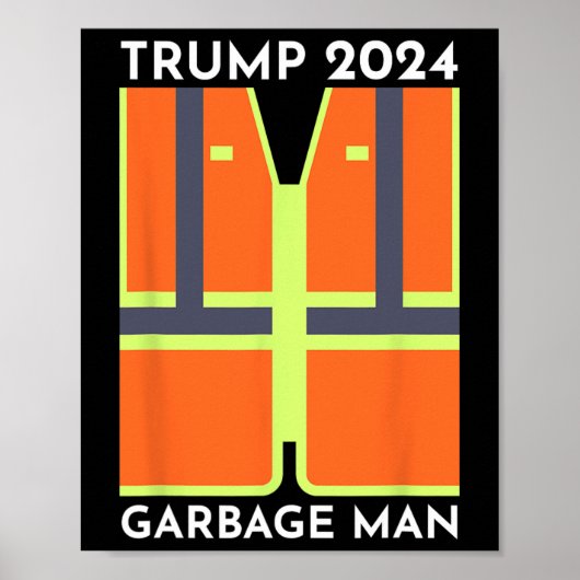 トランプ2024ごみ男おもしろい生ごみ愛国者Supp ポスター (正面)