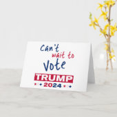 トランプ2024に投票するのを待つことができない カード (黄色い花)